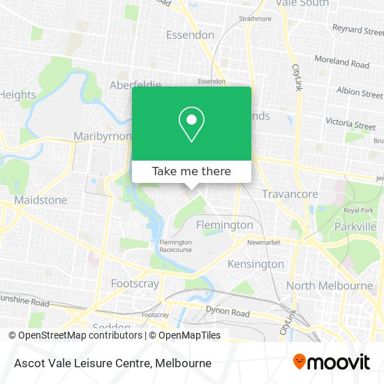 Ascot Vale Leisure Centre map