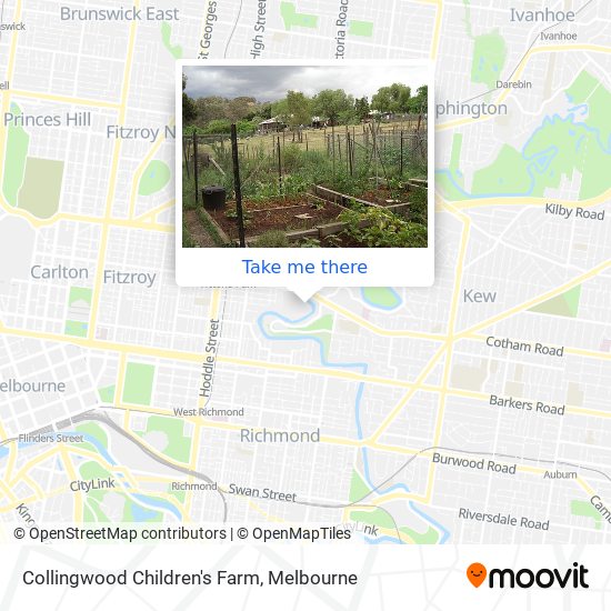 Mapa Collingwood Children's Farm