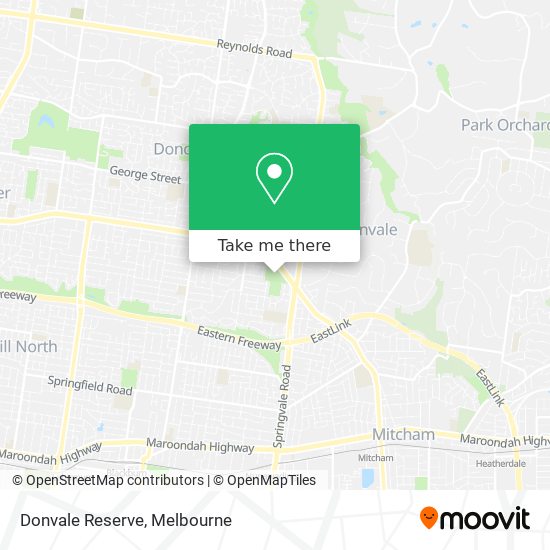 Donvale Reserve map