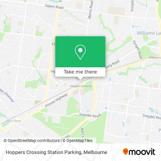 Hoppers Crossing Station Parking map