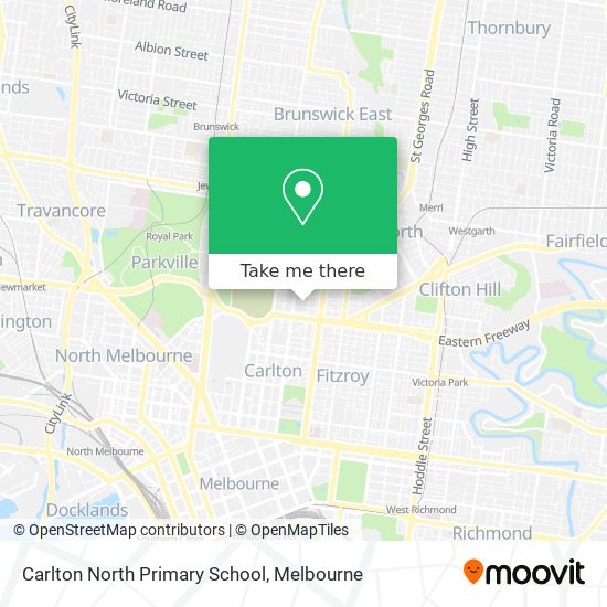 Mapa Carlton North Primary School