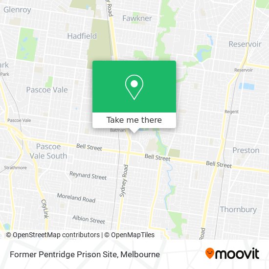 Former Pentridge Prison Site map