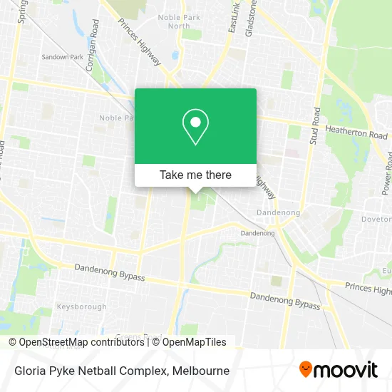 Mapa Gloria Pyke Netball Complex