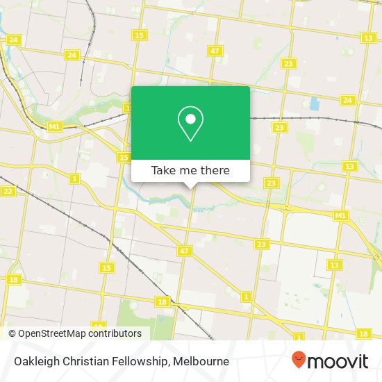 Oakleigh Christian Fellowship map