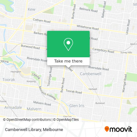 Camberwell Library map