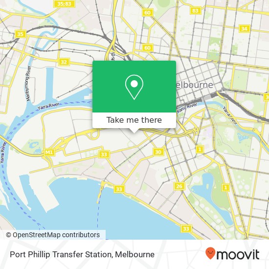 Mapa Port Phillip Transfer Station