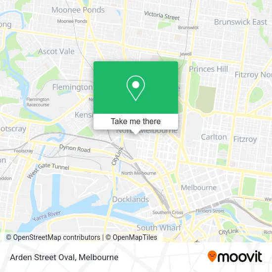 Arden Street Oval map