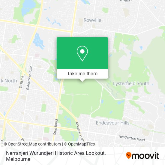 Nerranjeri Wurundjeri Historic Area Lookout map