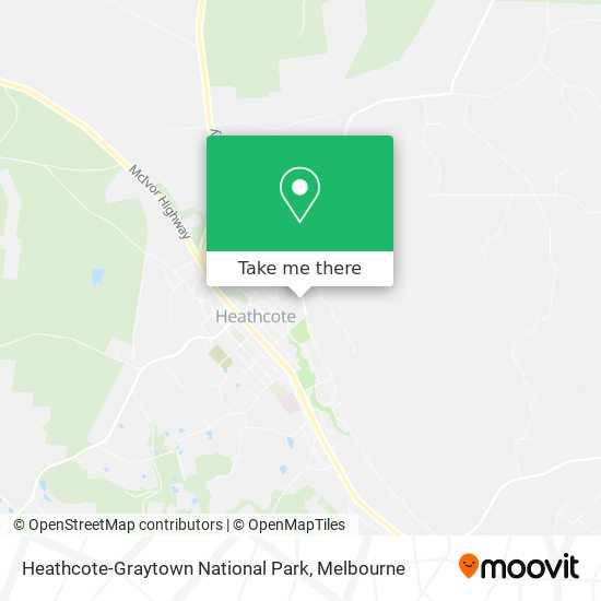 Heathcote-Graytown National Park map