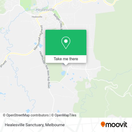 Healesville Sanctuary map