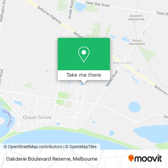 Oakdene Boulevard Reserve map