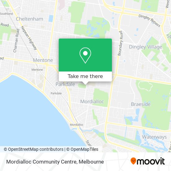 Mordialloc Community Centre map