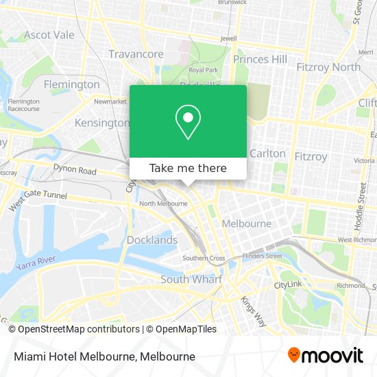 Mapa Miami Hotel Melbourne