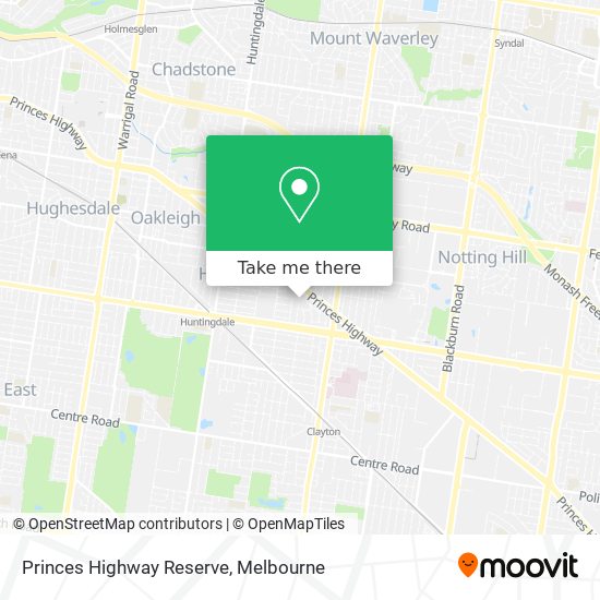 Princes Highway Reserve map