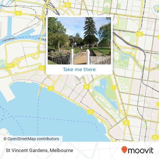 St Vincent Gardens map