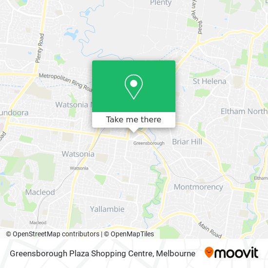 Greensborough Plaza Shopping Centre map