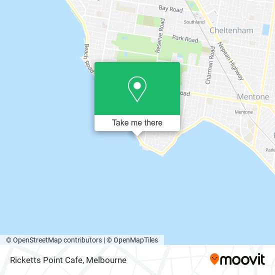Ricketts Point Cafe map
