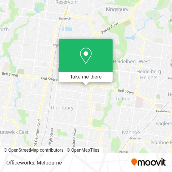 Officeworks map