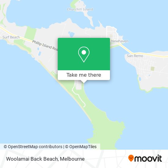 Woolamai Back Beach map