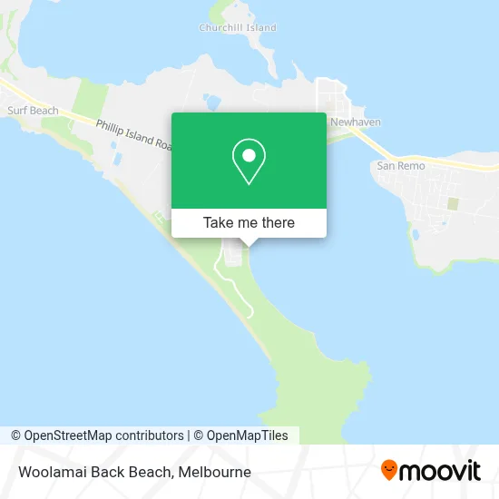 Mapa Woolamai Back Beach