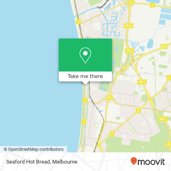 Mapa Seaford Hot Bread