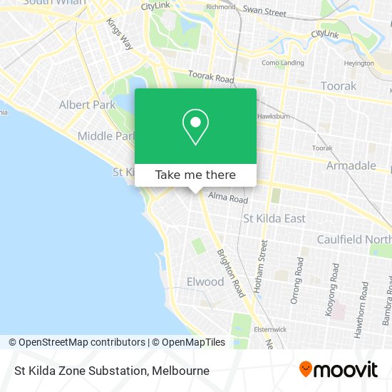 St Kilda Zone Substation map