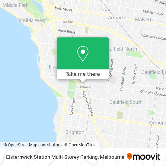 Elsternwick Station Multi-Storey Parking map