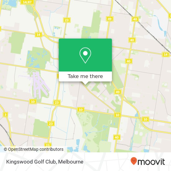 Mapa Kingswood Golf Club