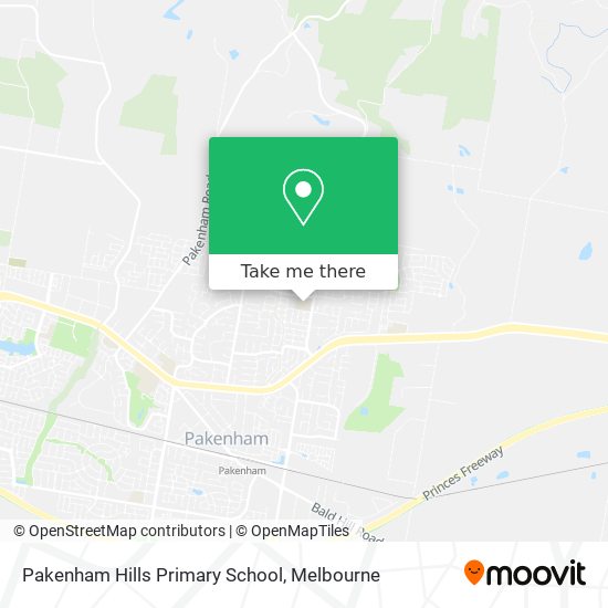 Mapa Pakenham Hills Primary School