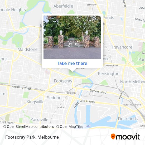 Footscray Park map