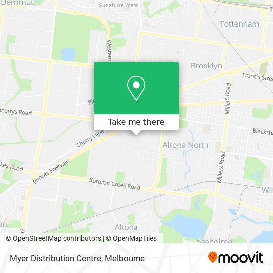 Myer Distribution Centre map