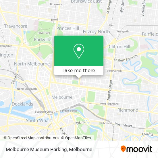 Mapa Melbourne Museum Parking