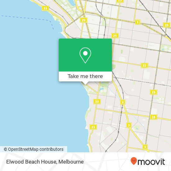 Elwood Beach House map