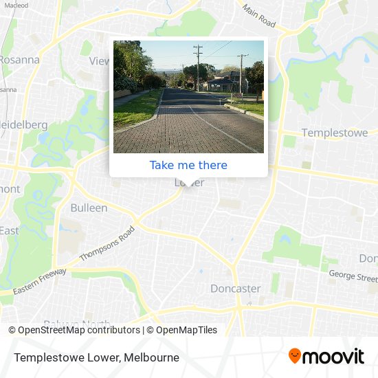 Templestowe Lower map