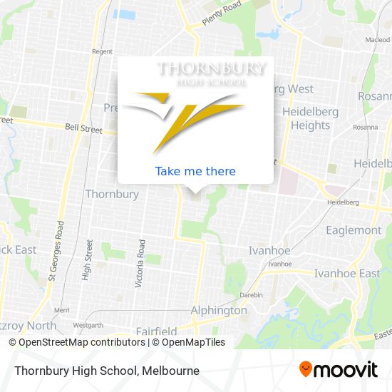 Mapa Thornbury High School