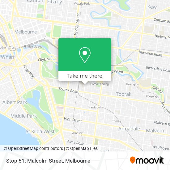 Mapa Stop 51: Malcolm Street