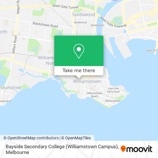 Mapa Bayside Secondary College (Williamstown Campus)