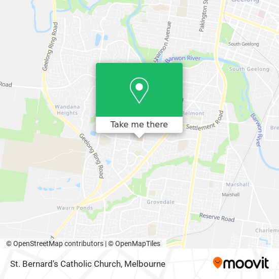 St. Bernard's Catholic Church map