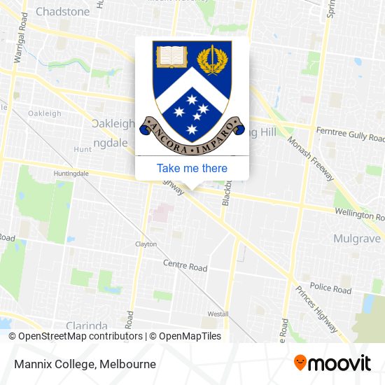 Mannix College map