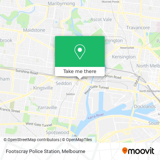 Footscray Police Station map