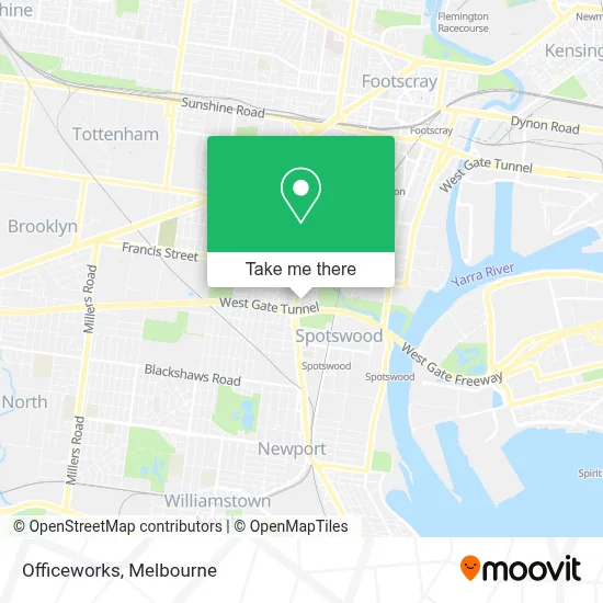 Officeworks map
