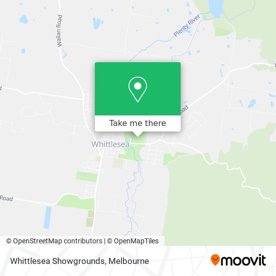 Mapa Whittlesea Showgrounds