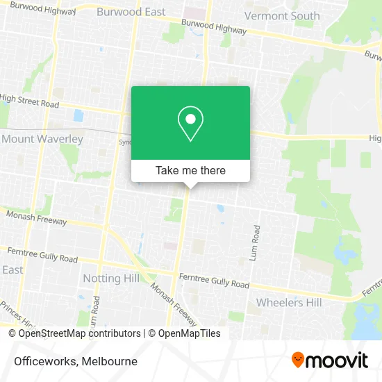 Officeworks map