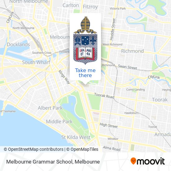 Mapa Melbourne Grammar School