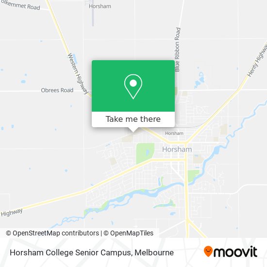 Mapa Horsham College Senior Campus