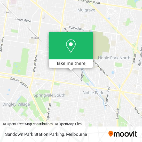 Sandown Park Station Parking map