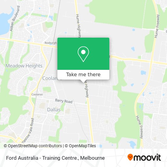 Ford Australia - Training Centre. map