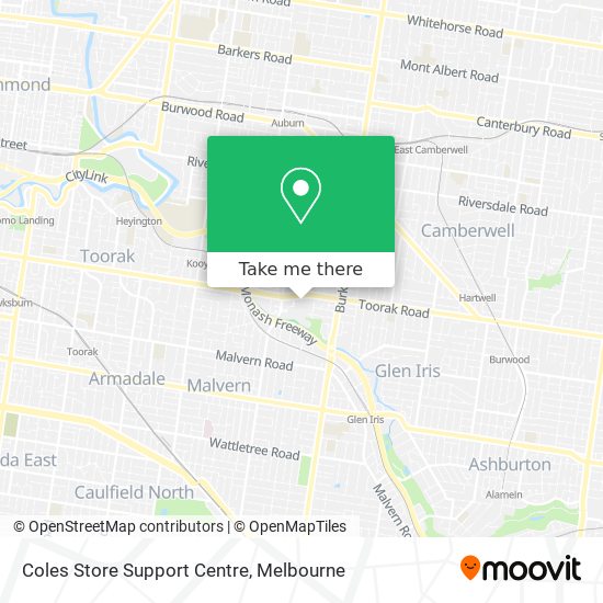 Mapa Coles Store Support Centre