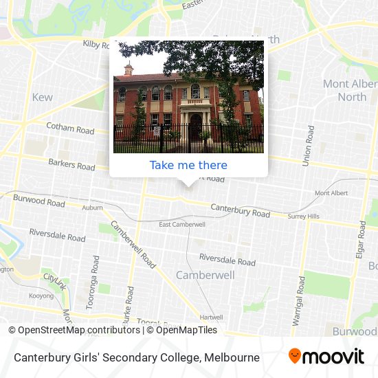 Canterbury Girls' Secondary College map