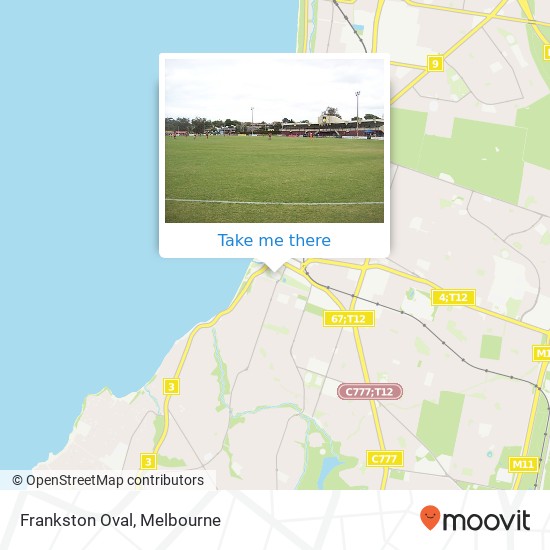 Mapa Frankston Oval